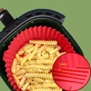 KIT 1/2/3 Forma De Silicone Para Air Fryer Forno Microondas Fritadeira Assadeira Reutilizável Antiaderente Flexível